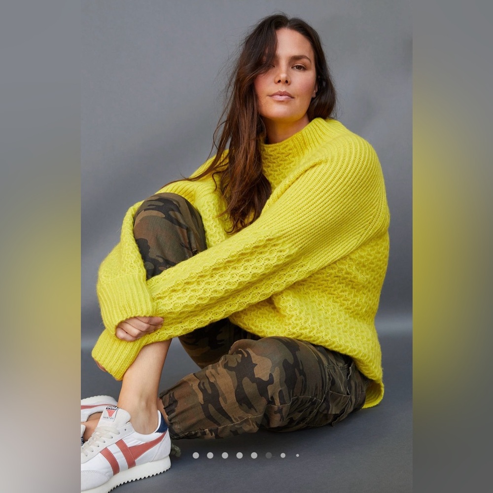 NEW Sanctuary x Anthropologie Discoverer Linen Cargo Pants - Green camouflage